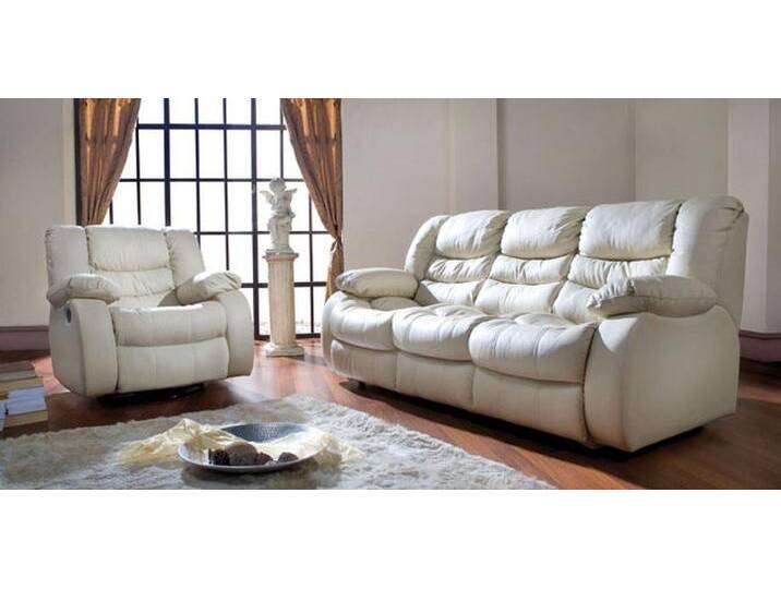 JVmoebel 3-Sitzer Elegante Leder-Couch für drei Personen - Stilvolles Polstersofa, Made in Europa, weiß von elegante