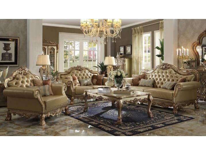 JVmoebel Polstergarnitur Elegante Ledercouch 3+2 Sitzer Sofagarnitur Polsterung, Made in Europa, goldfarben JVmoebel Polstergarnitur Elegante Ledercouch 3+2 Sitzer Sofagarnitur Polsterung, Made in Europa, goldfarben von elegante