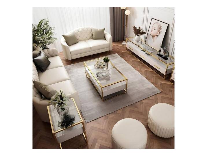 JVmoebel Polstergarnitur Elegante Ledercouch Garnitur in Weiß – 3 + 2 Sitzer Polster, Made in Europa, weiß JVmoebel Polstergarnitur Elegante Ledercouch Garnitur in Weiß – 3 + 2 Sitzer Polster, Made in Europa, weiß von elegante