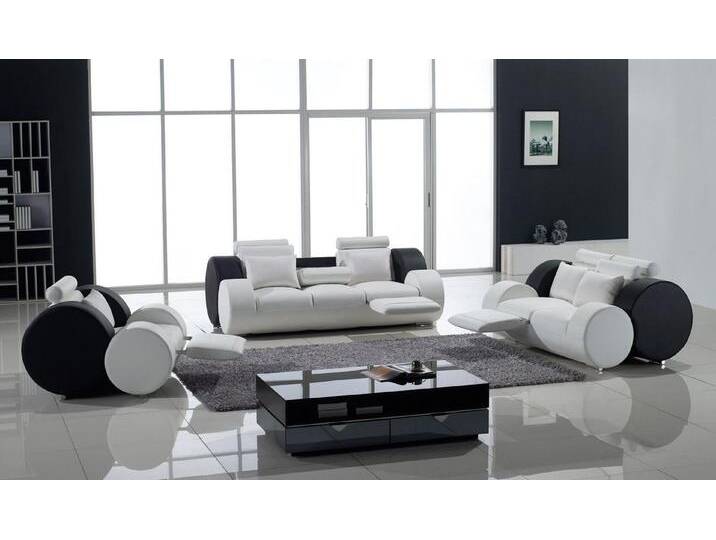JVmoebel Sofa Elegante Ledercouch Sitzer Set – Sofa Garnitur für Ihr Zuhause, Made in Europa, schwarz weiß JVmoebel Sofa Elegante Ledercouch Sitzer Set – Sofa Garnitur für Ihr Zuhause, Made in Europa, schwarz weiß von elegante