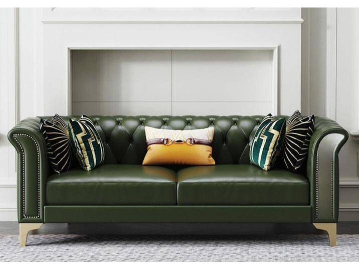 JVmoebel 3-Sitzer Elegante Ledercouch für drei Personen – Klassischer Polstersofa, Made in Europa, grün JVmoebel 3-Sitzer Elegante Ledercouch für drei Personen – Klassischer Polstersofa, Made in Europa, grün von elegante