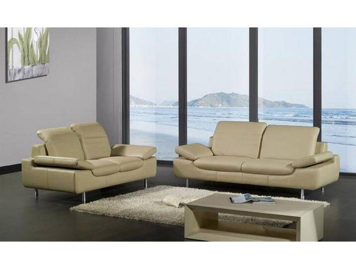 JVmoebel Sofa Elegante Ledercouch mit geräumiger Sitzfläche für Wohnräume, Made in Europa, beige JVmoebel Sofa Elegante Ledercouch mit geräumiger Sitzfläche für Wohnräume, Made in Europa, beige von elegante