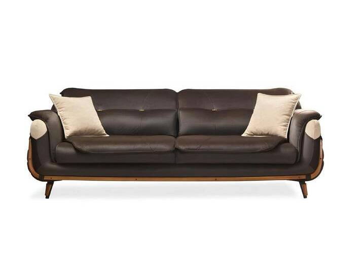 JVmoebel 3-Sitzer Elegante Stoff-Couch im klassischen Stil für drei Personen, Made in Europa, braun von elegante
