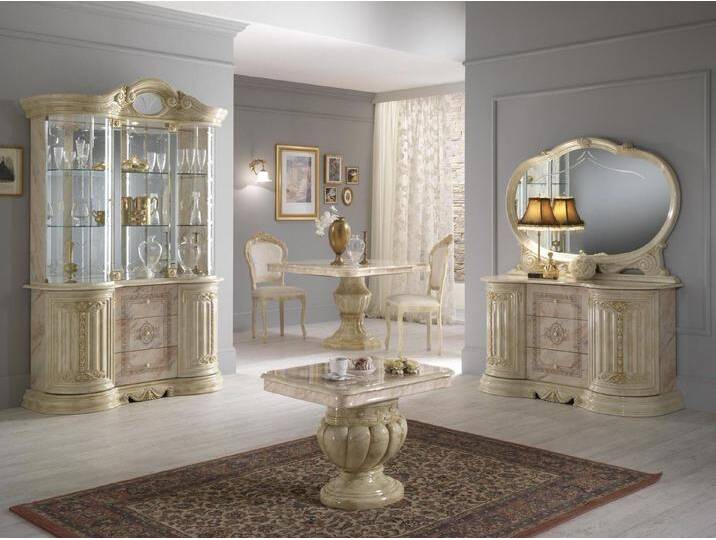 JVmoebel Vitrine Elegante Ess- und Wohnzimmereinrichtung 2-teiliges Set Made in Europa, beige JVmoebel Vitrine Elegante Ess- und Wohnzimmereinrichtung 2-teiliges Set Made in Europa, beige von elegante