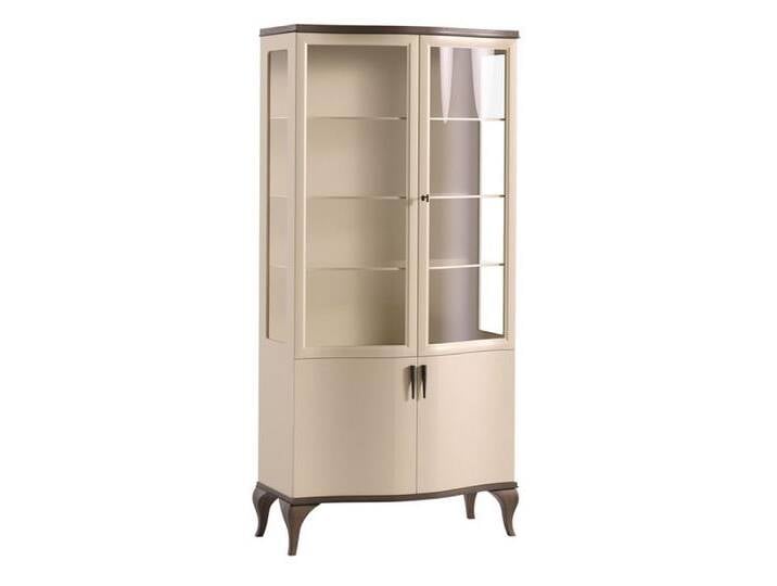 JVmoebel Vitrine Elegante Glastür-Vitrine aus Holz – Schrank für stilvolles Wohnen Made in Europa, beige JVmoebel Vitrine Elegante Glastür-Vitrine aus Holz – Schrank für stilvolles Wohnen Made in Europa, beige von elegante