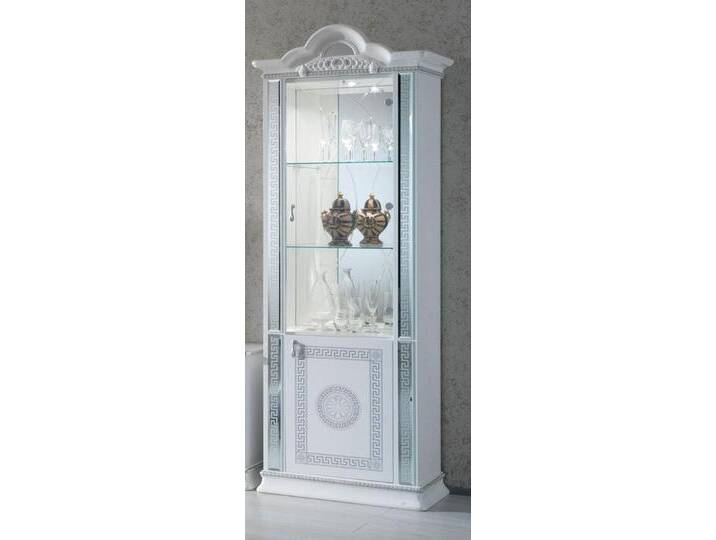 JVmoebel Vitrine Elegante Holzvitrine im italienischen Design für luxuriöse Räume Made in Europa, weiß JVmoebel Vitrine Elegante Holzvitrine im italienischen Design für luxuriöse Räume Made in Europa, weiß von elegante