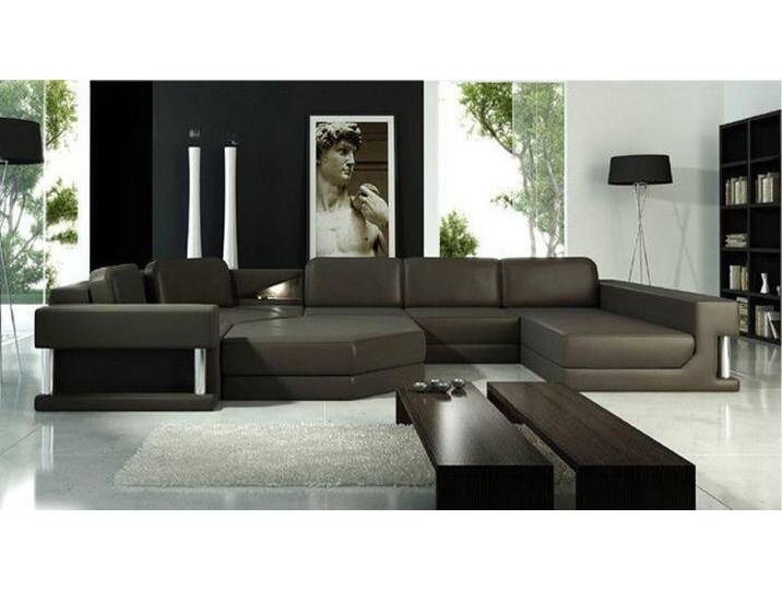 JVmoebel Wohnlandschaft Elegante U-förmige Ledercouch für Ihr Wohnzimmer, Made in Europa, schwarz JVmoebel Wohnlandschaft Elegante U-förmige Ledercouch für Ihr Wohnzimmer, Made in Europa, schwarz von elegante