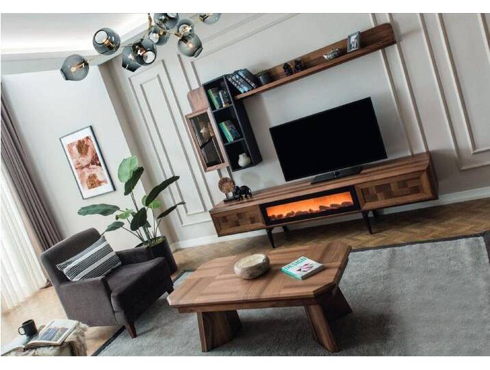 JVmoebel Wohnzimmer-Set Designer TV-Tisch und elegante Couchtisch Garnitur für Wohnzimmer, (3-St., TV-Ständer/Regale/Couchtisch), Made in Europa von elegante