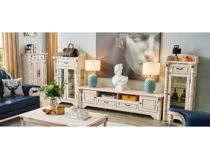 JVmoebel Wohnwand Elegante Vitrine und TV Lowboard in Beige für das Wohnzimmer, Made in Europa, beige JVmoebel Wohnwand Elegante Vitrine und TV Lowboard in Beige für das Wohnzimmer, Made in Europa, beige von elegante
