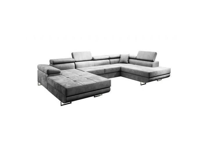 NEXT COLLECTION Ecksofa WILD U, Verstellbare Kopfstützen, elegante Metallbeine, 2 Bettzeugkasten, gelegentliche Schlaffunktion, grau, rechts NEXT COLLECTION Ecksofa WILD U, Verstellbare Kopfstützen, elegante Metallbeine, 2 Bettzeugkasten, gelegentliche Schlaffunktion, grau, rechts von elegante