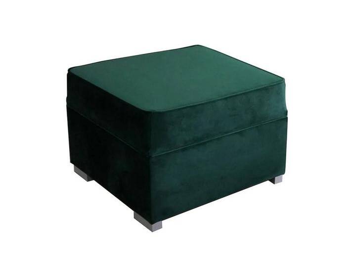 NEXT COLLECTION Hocker MONACO PIC (Weiches und angenehm zu berührendes Gewebe), Vorratsbehälter, elegante einfache Form, grün, grün(Magic Velvet2225) von elegante