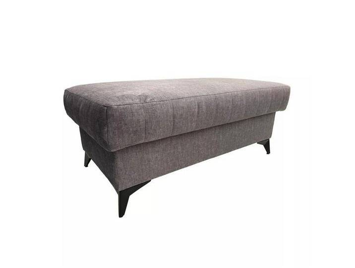 NEXT COLLECTION Hocker PIERO (elegante vertikale Nähte), Lagerbehälter, hohe Metallfüße von elegante
