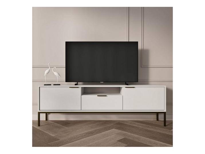 Raumhirsch Furniture Lowboard Austin 135 / 175 cm (Einzelmöbel, Lowboard mit 2 Türen, 1 Schublade und 1 Ablage), modernes Design, robuste Laminatplatte, elegante Metallgriffe von elegante