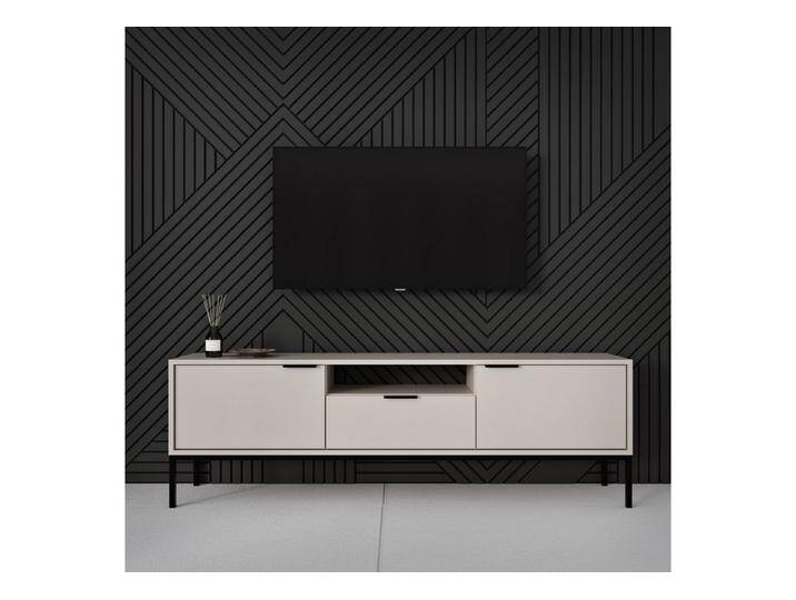 Raumhirsch Furniture Lowboard Austin 135 / 175 cm (Einzelmöbel, Lowboard mit 2 Türen, 1 Schublade und 1 Ablage), modernes Design, robuste Laminatplatte, elegante Metallgriffe von elegante