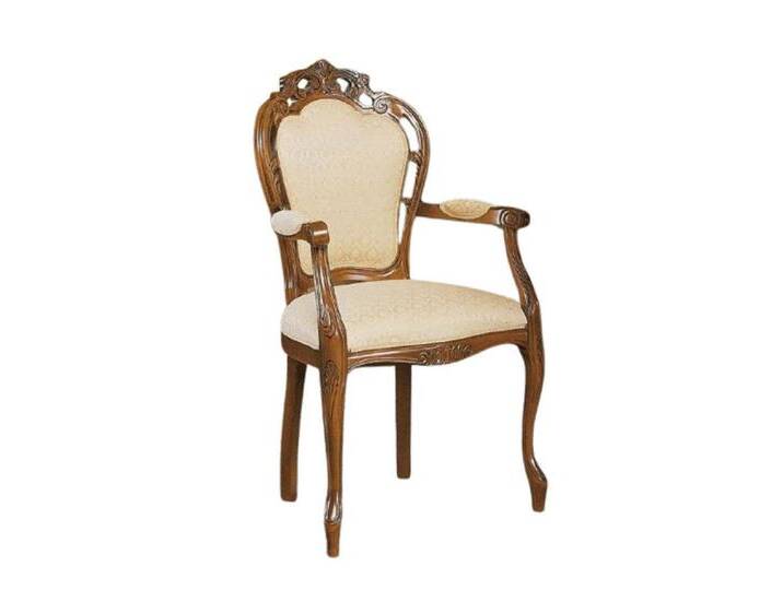 Xlmoebel Armlehnstuhl Luxuriöser Esszimmerstuhl - Elegante Holzstühle im klassischen Design (1 St), Hergestellt in Europa, beige von elegante