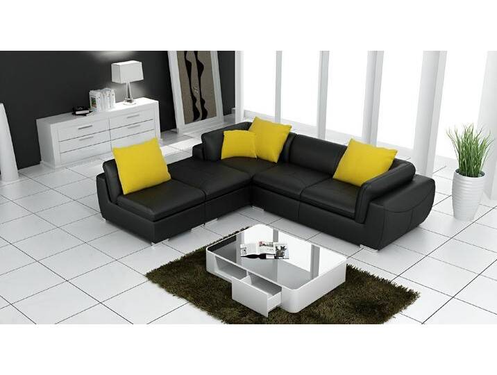 Xlmoebel Ecksofa Ledersofa mit USB Elegante Sofa Design Modern Leder, Hergestellt in Europa, schwarz, Variante B, Schwarz Xlmoebel Ecksofa Ledersofa mit USB Elegante Sofa Design Modern Leder, Hergestellt in Europa, schwarz, Variante B, Schwarz von elegante