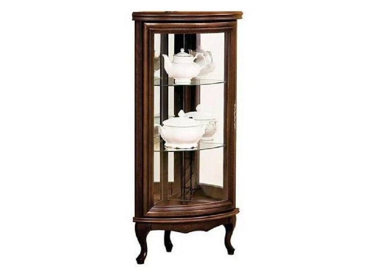 Xlmoebel Eckvitrine Glasregal mit Glasfront im modernen Design – elegante Eckvitrine (1-St., Eckvitrine) Hergestellt in Europa, braun von elegante