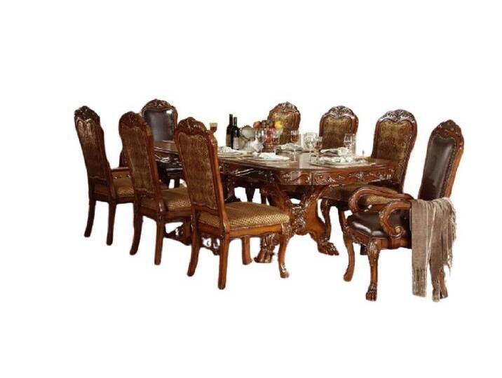 Xlmoebel Essgruppe Barockstil elegante Möbel zeitlos hochwertig für Ihr Zuhause, (7-tlg), Hergestellt in Europa, braun von elegante