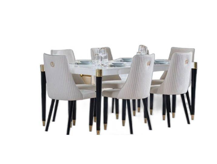 Xlmoebel Esstisch moderne elegante Holzmöbel Esszimmer Tisch für stilvolle Räume, Hergestellt in Europa, weiß Xlmoebel Esstisch moderne elegante Holzmöbel Esszimmer Tisch für stilvolle Räume, Hergestellt in Europa, weiß von elegante