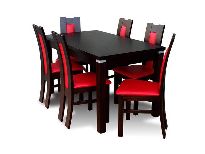 Xlmoebel Esszimmer-Set Elegante Essgruppe 7-tlg – Tisch & 6 Stühle mit Lehne, (7-St., 7tlg. Esszimmer Set (Esstisch + 6x Stühle) von elegante
