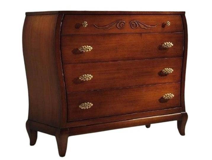 Xlmoebel Schubkastenkommode Luxuriöser Holzschrank im Designstil mit Regal und Konsole - Elegante (Schubkastenkommode), Hergestellt in Italy, braun von elegante
