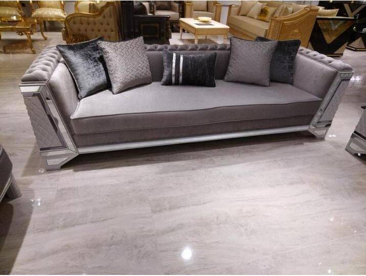 Xlmoebel Polstergarnitur Elegante Sitzgruppe Set für Wohnzimmer – Sofa und Sessel, (2-tlg., 1x 3-Sitzer + 1x Sessel), Hergestellt In Europa, grau von elegante