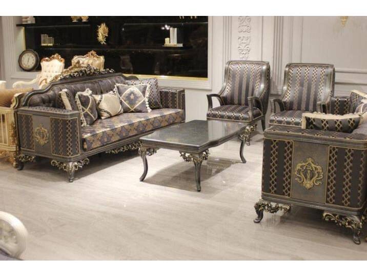 Xlmoebel Polstergarnitur Elegante Wohnräume Ausstattung Elite Dreisitzer Couch schicker Sessel, (2-tlg., 1x 3-Sitzer + 1x Sessel ohne Couchtisch) von elegante
