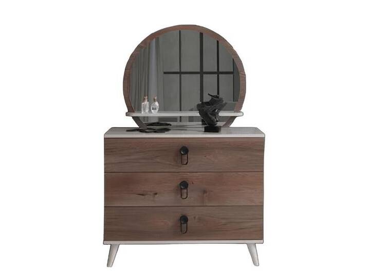 Xlmoebel Schubkastenkommode Elegante Kommode Schminktisch Kosmetiktisch Schubladenmöbel Design (Kommode), Hergestellt in Europa, braun von elegante