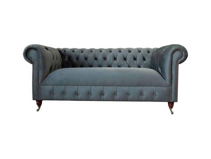 Xlmoebel Sofa Chesterfield Stoffsofa 3-Sitzer Elegante Möbel Design Lounge, Hergestellt in Europa, grau von elegante