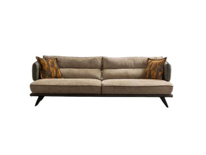 Xlmoebel Sofa Elegante Couchgruppe 3-Sitzer Sessel Textil Bunt Zeitgenössisch, Hergestellt in Europa, beige von elegante