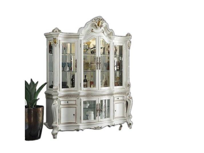 Xlmoebel Vitrine Barock Vitrine elegante Möbel klassisch zeitlos (Vitrine) Hergestellt in Europa, weiß von elegante