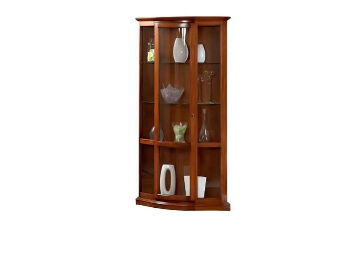 Xlmoebel Vitrine Holzschrank mit Glastüren für das Wohnzimmer - elegante Anrichte (1-St., Vitrine) Hergestellt in Europa, braun von elegante
