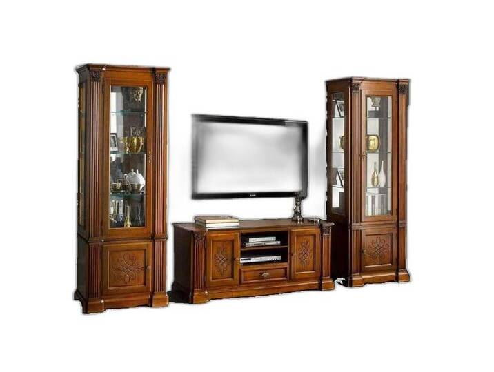 Xlmoebel Wohnzimmer-Set Klassisches Wohnzimmer-Set elegante Möbel handwerkliche Qualität, Hergestellt in Europa, braun von elegante