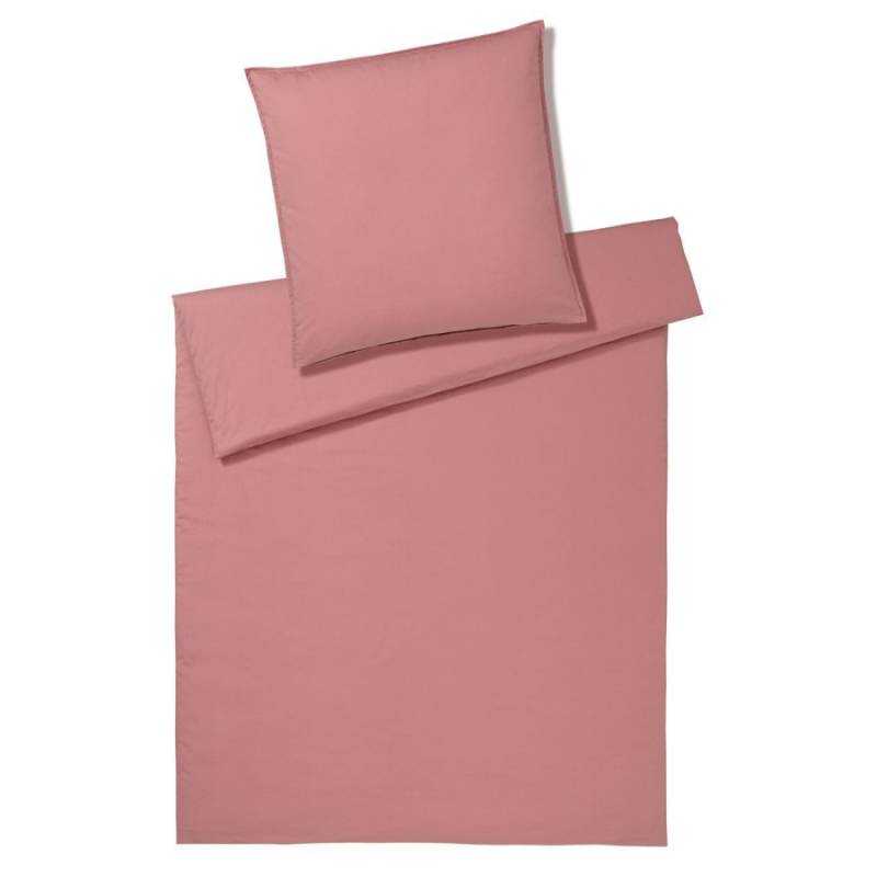 elegante Crisp Washed-Cotton Bettwäsche-Set - Blush - 155x220 / 80x80 cm von elegante