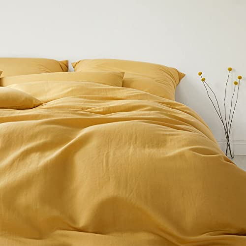 elegante Leinen Bettwäsche Breeze kurkuma Kissenbezug einzeln 40x80 cm von elegante