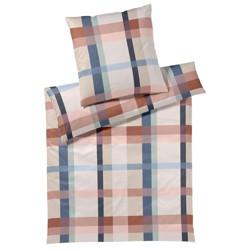 elegante Mako Jersey Bettwäsche Carree Terra 1 Bettbezug 135 x 200 cm + 1 Kissenbezug 80 x 80 cm von elegante