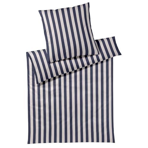 elegante Mako Jersey Bettwäsche Join Marine 1 Bettbezug 135 x 200 cm + 1 Kissenbezug 80 x 80 cm von elegante