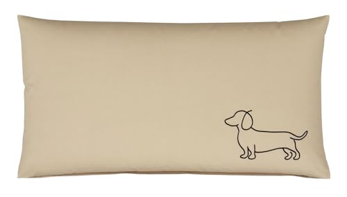 elegante Mako-Satin-Kissenbezug einzeln Companion Farbe Schwarz-Beige Größe 40x80 elegante Mako-Satin-Kissenbezug einzeln Companion Farbe Schwarz-Beige Größe 40x80 von elegante