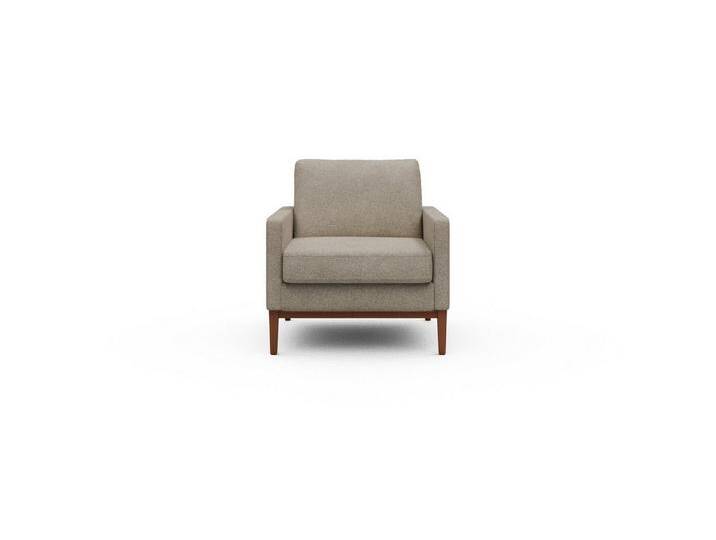 moebelfaktor Sessel Bodo, Retro-Design, elegante Linien, stabile Holzkonstruktion, beige, 539-Beige von elegante