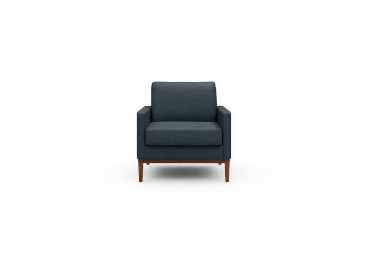 moebelfaktor Sessel Bodo, Retro-Design, elegante Linien, stabile Holzkonstruktion, blau, 489-Royal-Blue von elegante