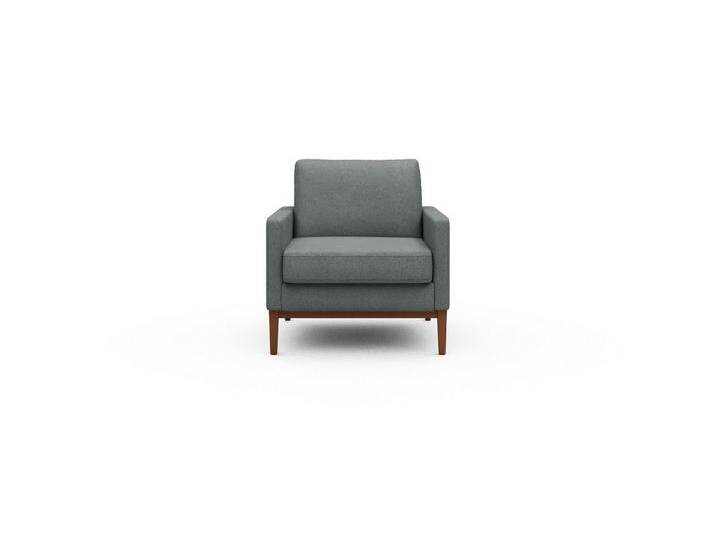 moebelfaktor Sessel Bodo, Retro-Design, elegante Linien, stabile Holzkonstruktion, grau, 485-Soft-Grey von elegante