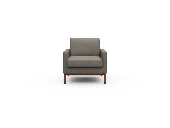 moebelfaktor Sessel Bodo, Retro-Design, elegante Linien, stabile Holzkonstruktion, grau, 486-Warm-Grey von elegante