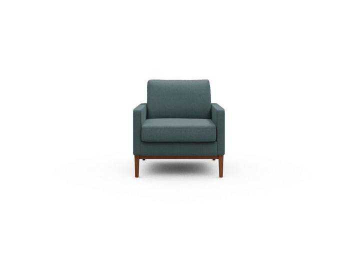 moebelfaktor Sessel Bodo, Retro-Design, elegante Linien, stabile Holzkonstruktion, grün, 442-Washed-Green von elegante