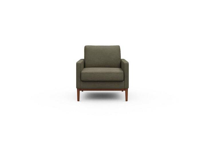 moebelfaktor Sessel Bodo, Retro-Design, elegante Linien, stabile Holzkonstruktion, grün, 575-Dusty-Olive von elegante