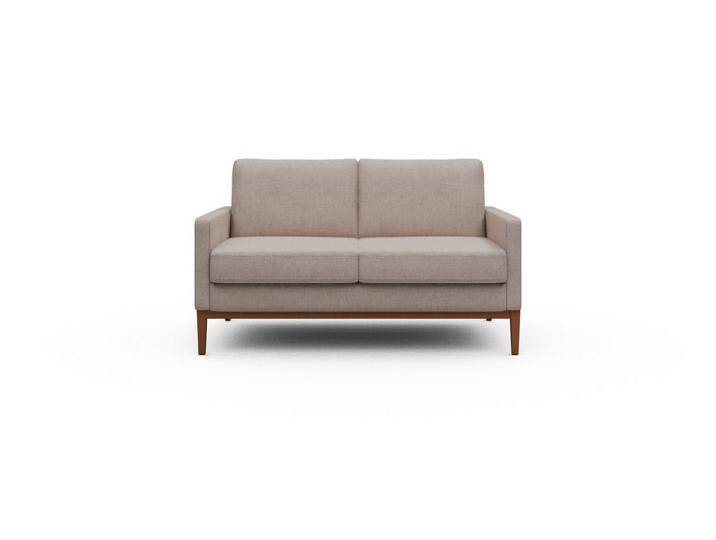 moebelfaktor Sofa Bodo 2-Sitzer, Retro-Design, elegante Linien, stabile Holzkonstruktion, braun, 300-Weda-Sand von elegante