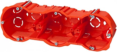 Dose p/t regips 3x60mm tief mit Schrauben rot PK-3x60 0287-00 Elektro-plast Hauteleistung 5901752639911 von elektro-plast nasielsk