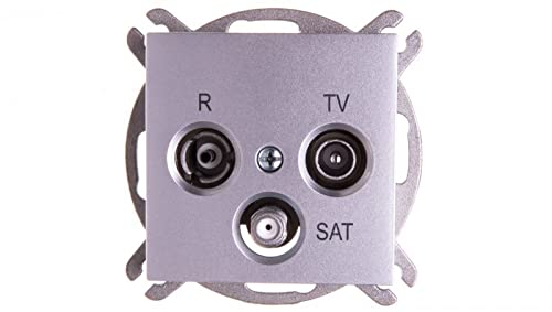Sentia Antennendose RD/TV/SAT Endsilber glänzend 1453-56 Elektro-plast Aufsteckschale 5901752630505 von elektro-plast nasielsk