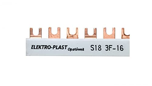 Verbindungsschiene 3P 80A 16mm2 Gabelgabel (18mod.) 3F S18 3F-10 45.318 Elektro-plast Spatel 5901769010697 von elektro-plast opatÓwek