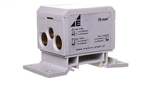 Verteilerblock 2 x 4-70 mm² + 2 x 4-50 mm² + 1 x 4-25 mm², grau, DB6-S 48.41 Elektroplast-Spatel, 5901769011502 von elektro-plast opatÓwek