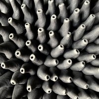 Reef - Made To Order Schwarze Mikrofliese Moderne Wandkunst, Keramikwandskulptur, Schwarze Keramik, 3D-Texturierte Wandfliese, Modernes Dekor von elementclaystudio